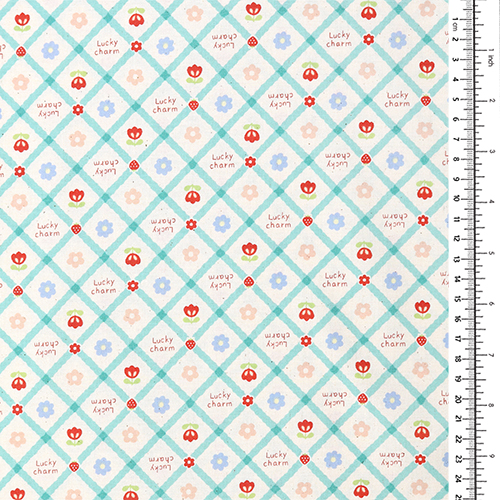 Tulipe Rétro Floret Floral Carreaux en Diamant 1