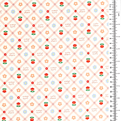 Tulipe Rétro Floret Floral Carreaux en Diamant 1