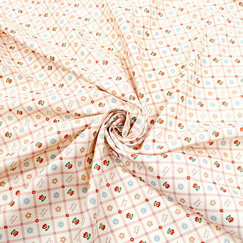 Tulipe Rétro Floret Floral Carreaux en Diamant 2