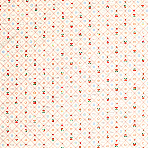 Tulipe Rétro Floret Floral Carreaux en Diamant 4