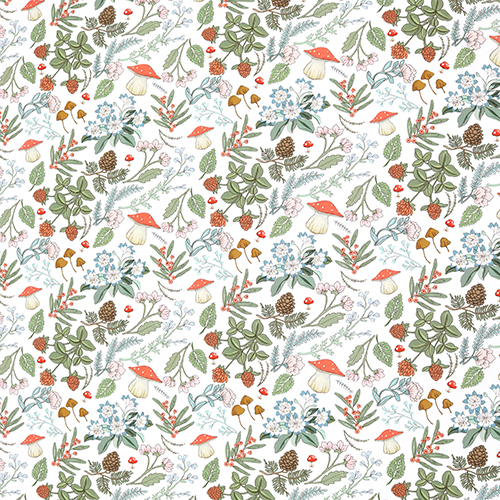 Mushroom Floral Midnight Forest 4