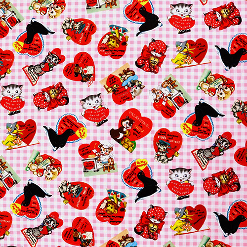 Vintage Valentinsgre Stoff von Michael Miller
