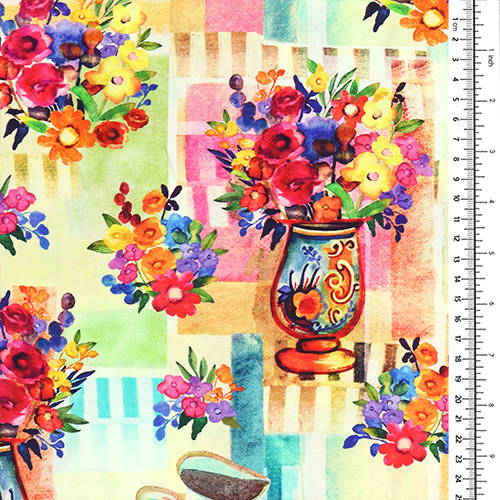 Arrangement De Vase À Fleurs Peint Abstrait 1