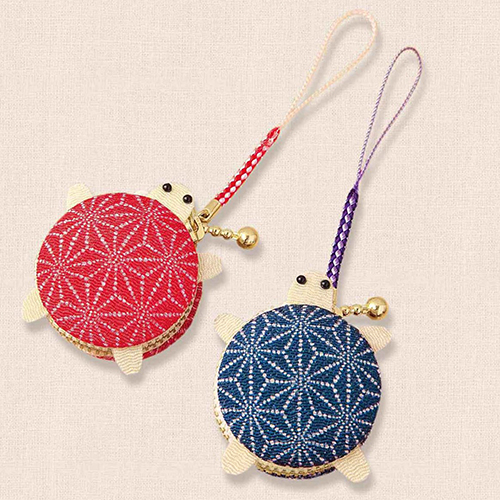 Japanese Turtle Zippered Coin Case Netsuke Set of 2 Craft Kit - Handmade DIY Sewing Project 4