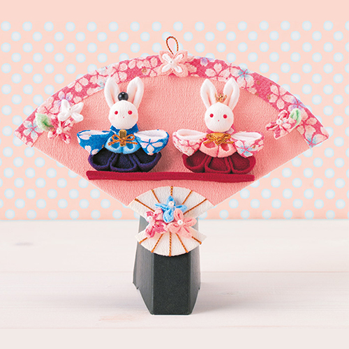 Tsumami Hina Matsuri Poupées-Fan Lapin Sans-Couture Ornement Kit D'Artisanat Japonais 4