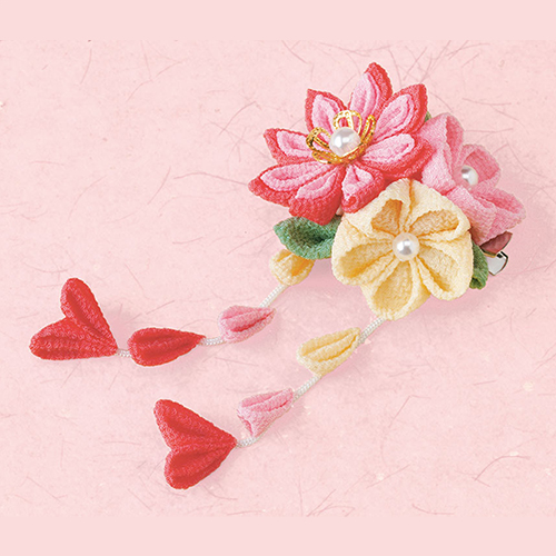 Mazzo Di 3 Fiori Tsumami Kanzashi Fermaglio Per Capelli Spilla Kit Di Artigianato Giapponese 4