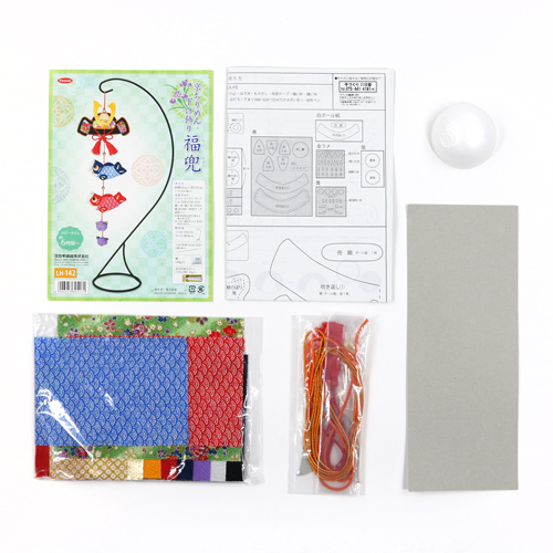 Decorazione Pensile Elmo Da Samurai In Chirimen Di Kyoto Kit Creativo Senza Cuciture 3