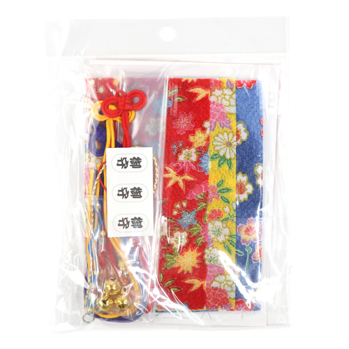 Japanese Lucky Charm Set of 3 Phone Charm Strap Netsuke - No-Sew DIY Sewing Craft Kit 2