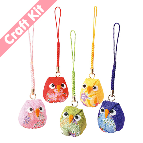 Conjunto Japonés De 5 Colgantes Para Teléfono De Búho Kit De Manualidades Netsuke