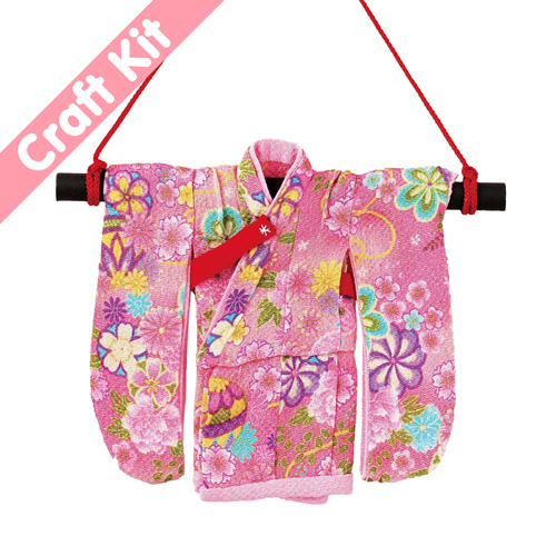 Decorazione Pensile Kimono Giapponese - Kit Da Cucito Fai Da Te - Rosa