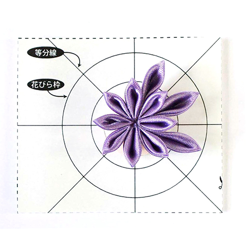 Longue Barrette À Cheveux Kazanshi Tsumami Triple Fleur Kit D'Artisanat Japonais 4