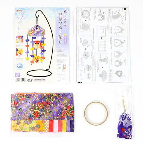 Decorazione Ombrello Sospeso Gufo Porta Fortuna Kit Artigianale Giapponese 3