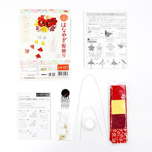 Gran Kit De Manualidades Japon�s De Flor Tsumami Kanzashi Para Adorno De Cabello - Rojo 3