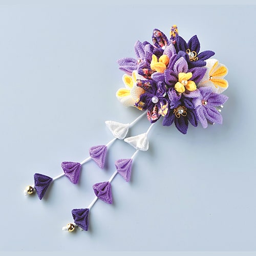 Gran Kit De Manualidades Japon�s De Flor Tsumami Kanzashi Para Adorno De Cabello - P�rpura 4