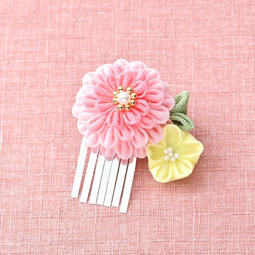 Tsumami Kanzashi 2 Bl�ten Bira‑Bira Haarclip Brosche Japanisches Bastelset 4