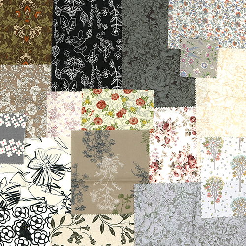 Patch Up The Planet Fabric Scrap Bag - Neutral Floral 2