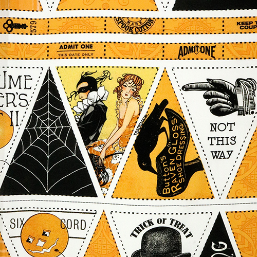 Halloween-Party-Wimpel-Panel Kostmmacher Akt II Stoff von Riley Blake