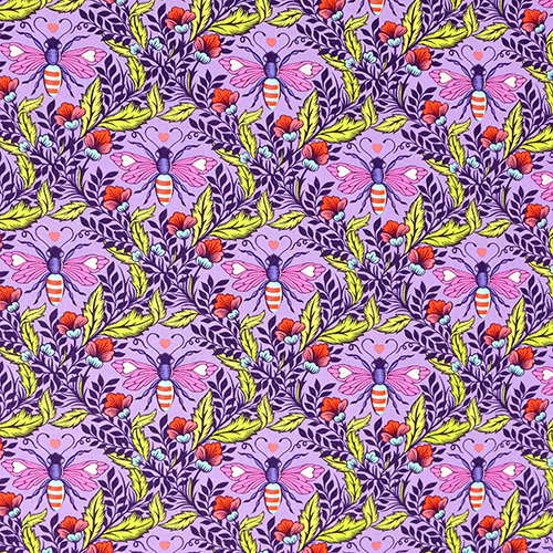 Tula Pink Secoue Ton Fabricant De Miel Fort De Pleine Lune II Tissu par Free Spirit