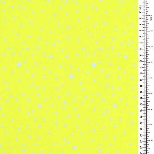 Limettenfarbener Leuchtkäfer - Tula Pink Weltraumstreusel Vollmondwald II 1
