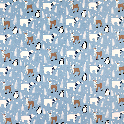 Winter Magic Arctic forest Christmas Fabric