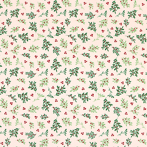 Rama De Muérdago Vintage Con Bayas De Navidad