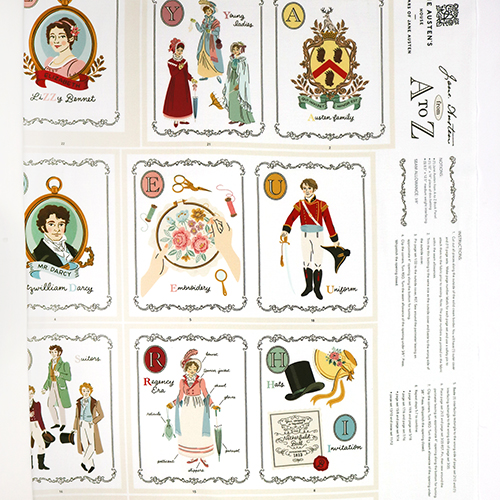 Jane Austen A-Z Soft Book Panel 2