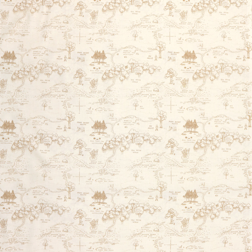 Winnie L’Ourson Carte De La For�t Des Cent Acres Cr�me 4