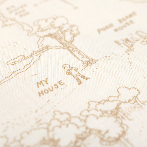 Winnie L’Ourson Carte De La For�t Des Cent Acres Cr�me 5