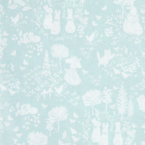 Peter Rabbit Benjamin Bunny Bleu Tonal Du Jardin Tissu par Riley Blake