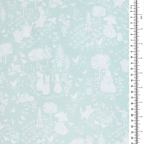 Peter Rabbit Benjamin Bunny Tonal Garden Blue 1