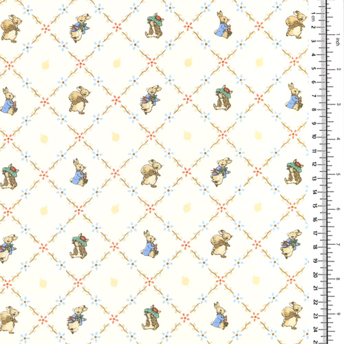 Peter Rabbit Benjamin Bunny Grazioso Reticolo Crema 1