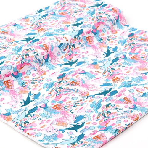 Reef Ocean Life Dolphins fish Coral Multi 3