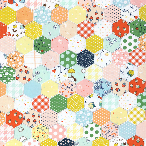 Imprimé Faux Quilt Hexagonal Fantaisiste Serendipity 2