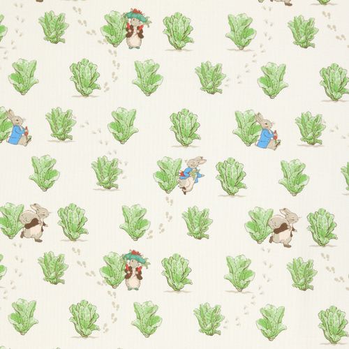 Peter Rabbit Benjamin Bunny Cr�me Du Potager De Laitues Tissu par Riley Blake