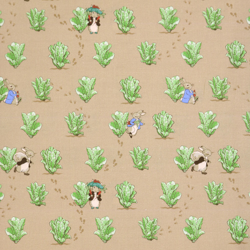 Peter Rabbit Benjamin Bunny Beige Du Potager De Laitues Tissu par Riley Blake