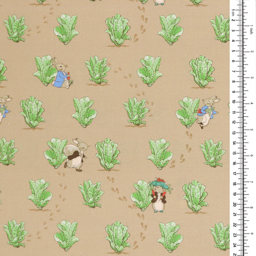 Peter Rabbit Benjamin Bunny Lettuce Patch Tan 1