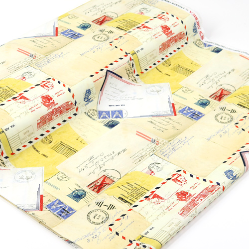 Sew America Posts Letters Stamps Parchment 3