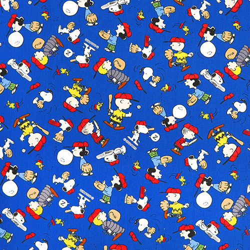 Snoopy Linus Woodstock Baseball Sport Tissu par Sanrio