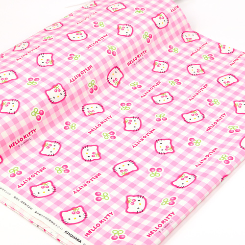 Hello Kitty Estampado De Cuadros Vichy Con Cerezas 3