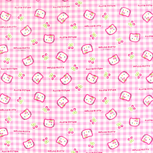 Hello Kitty Estampado De Cuadros Vichy Con Cerezas 4