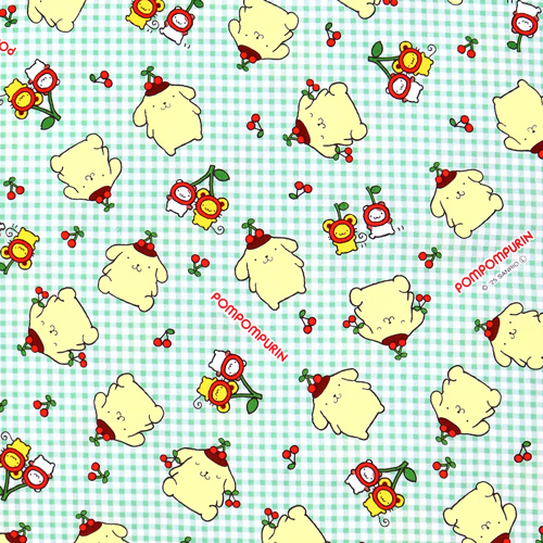 Pom Pom Purin Gingham Cherry Picnic 1