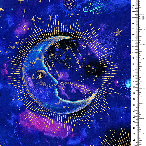 Galaxie Céleste Lune Croissante Métallique 1