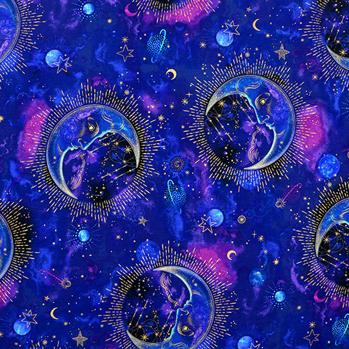 Galaxie Céleste Lune Croissante Métallique 4