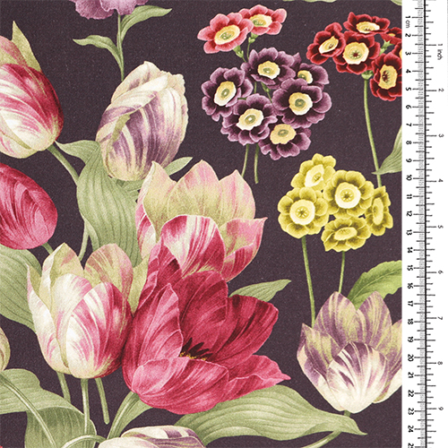 Vintage Botanische Tulpen Stiefmütterchen Strauß 1