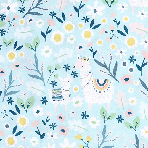 Llama Pastel Primavera Jardn Flores Tela de Timeless Treasures