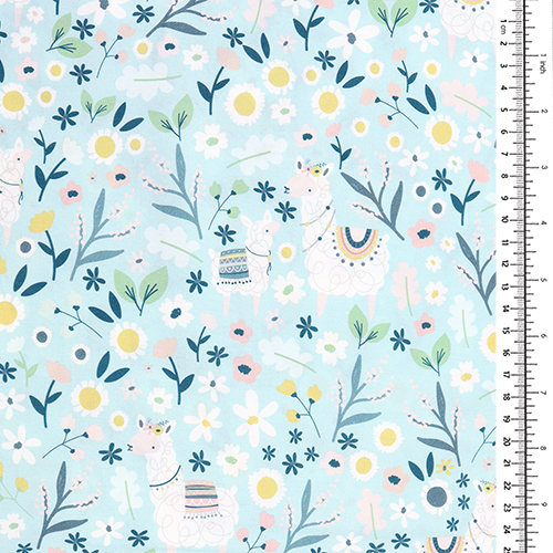 Llama Pastel Spring Gargen Flowers 1