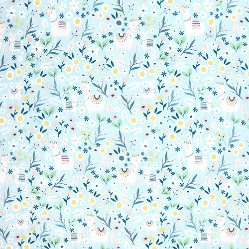 Llama Pastel Spring Gargen Flowers 4