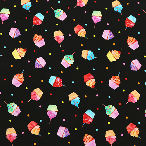 Tossed Cute Cupcakes Colourful Polka Dot