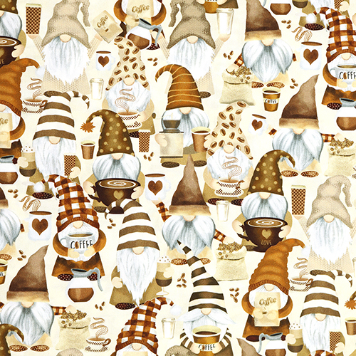 Gnomos Con Taza De Café Cappuccino Latte