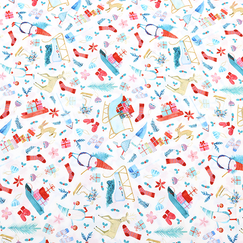 Assorted White Christmas Sleigh Reindeer 4